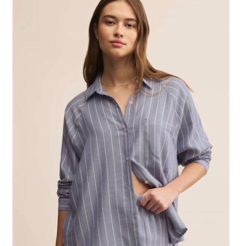 Z Supply Women’s Linen Blend Button-down Shirt